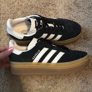Adidas Gazelle Black and White Shoes
